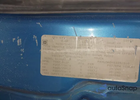 1994 Chevrolet S Truck S10 z USA, uszkodzony, nr VIN 1GCCS19Z2R8182443